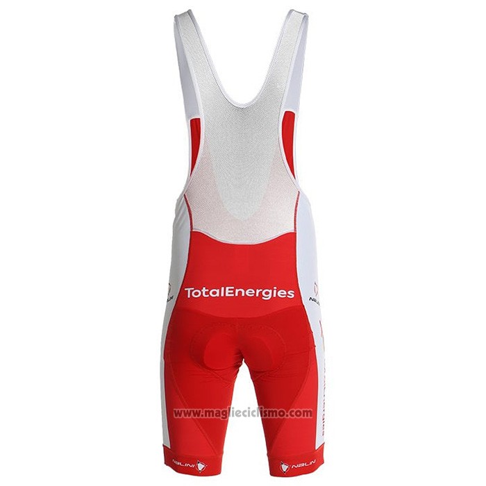 2021 Abbigliamento Ciclismo Direct Energie Bianco Rosso Giallo Blu Manica Corta e Salopette